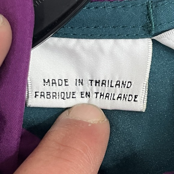 Vintage Columbia Sportswear Anorak Pullover Jacket Medium Teal Purple Hooded 90s - Picture 9 of 14